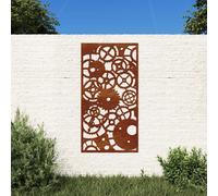 Garden Wall Art Rusty 105x55cm Corten Steel Gear Wheel Outdoor Patio Large Decor