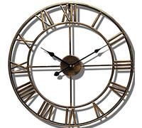 Garden Wall Clock - Large 80CM Roman Numerals Outdoor Waterproof Clock with Wrought Iron Open Face - Classic Vintage Design for Garden or Patio