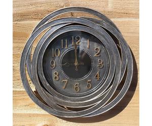 Garden Wall Clock Outdoor Indoor Thermometer Novelty Home Decor Roman Numerals