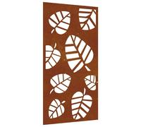 vidaXL Garden Wall Decoration Wall Art Wall Decor Corten Steel Leaf Design