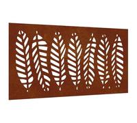Garden Wall Decoration Corten Steel Leaf Design 105 x 55 cm Weatherproof Rusty Durable Metal Wall Art Decoration for Living Room Bedroom Office Hallway and Garden