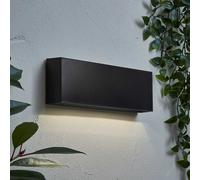 Garden Wall Light Fitting Black Slim Line Outdoor Integrated LED Down Light IP65