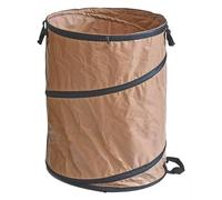 Garden Waste Bag 170L Capacity Heavy Duty Fabric - Collapsible Pop Up Garden Bin Sack with Carry Handles - Reusable Yard Waste Bag for Leaves, Weeds & Branches - Brown