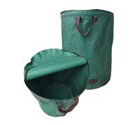 Garden Waste Bag, 2 x 120 L Leaf Bags, Garden Bag with Lid and Handles, Large Sturdy Garden Bags, Leaf Collector, Self-Standing Waste Bag, Stable Green Cutting Bags for Grass, Leaves, Hedges, Garden