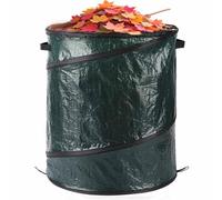 Garden Waste Bag & Camping Trash Can,Collapsible Large Heavy Duty Pop-Up Sack with Handles, Reusable Bin for Leaves Rubbish Toys, Ideal for Gardening Hiking Picnics Lawn Care Yard Storage (Green-130L)