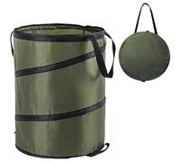 Garden Waste Bag & Camping Trash Can,Collapsible Oxford Cloth Pop-Up Sack with Handles, Reusable Bin for Leaves Rubbish Toys, Ideal for Gardening Hiking Picnics Lawn Care Yard Storage (Brown-37L)