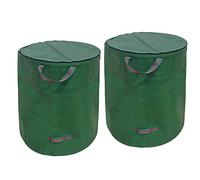 Garden Waste Bag - Garden Bag with Lid - 272L Garden Waste Bag - Foldable Garden Bag Self-Standing with 4 Handles, Zip Waterproof for Garden Waste Leaves Lawn Plant