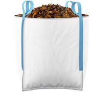 Garden Waste Bags, 1 Tonne Dumpy Bag 85cm FIBC, Pack of 5 | 1000kg Safe Working Load | Hedge Cuttings, Turf, Branches & Soil | 4 Corner Lifting Loops | Home Projects & Clear-Outs