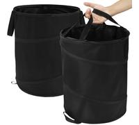 Garden Waste Bags 10 Gallon Collapsible Garden Bag Large Capacity Pop Up Trash Can Space Saving Camping Waste Bin Multifunctional Yard Waste Container for Garden Waste, Grass and Leaves(2pcs)