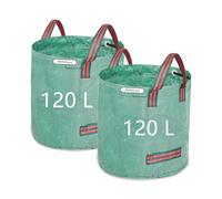 Garden waste bags 120 Litre reusable garden bags heavy duty with handles(Pack of 2)