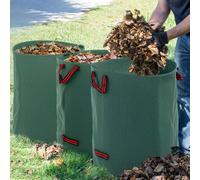 Garden Waste Bags, 300L x 3 Heavy Duty Garden Sacks, Green Outsunny Green One Size