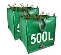 Garden Waste Bags - 500 Litre - 1 to 10 Sacks - PREMIUM GRADE - Industrial Fabric and Handles - Heavy Duty Garden/Green Waste Sacks (2)