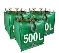 Garden Waste Bags - 500 Litre - 1 to 10 Sacks - PREMIUM GRADE - Industrial Fabric and Handles - Heavy Duty Garden/Green Waste Sacks (3)
