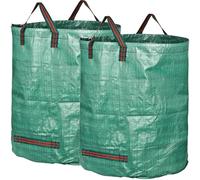 Garden Waste Bags 500L 2 Pack Extra Large Reusable Leaf Collectors Heavy Duty