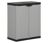 Garden Waste Cabinet Grey & Black 68x40x85 cm PVC/PP Polypropylene with 3 Bags.