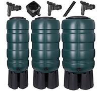 Garden Water Butt Set Including Tap with Stand and Filler Kit Water Collection 100L, 230L & 250L (100 Litre)