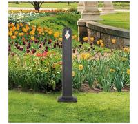 Garden Water Column Anthracite Stone Look HDPE 90cm with 1/2in Tap Hose Conn UV