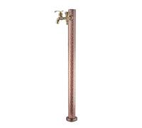 Garden Water Column Fountain, Retro Outdoor Water Feature with Floor Tap, Decorative Hydrant for Irrigation & Car Wash - Bronze Garden Decor