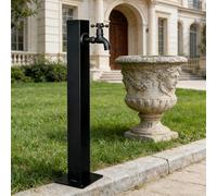 Garden Water Column Free Standing Fountain Stainless Steel Square, Vertical Garden Tap Yard Hydrant, Water Dispensing Column Pedestal Faucet for Irrigation Swimming Pool(Style 2,Height: 60cm/23.6in)