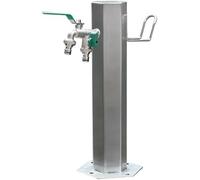 Garden Water Column - Freestanding Stainless Steel Outdoor Tap with Hose Hanger - Create a Blissful Oasis with Garden Fountain