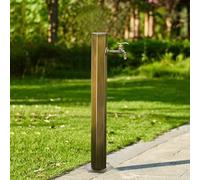 Garden Water Column Outdoor Faucet Retro Stainless Steel Freestanding Hose Support 50cm Height Ideal for Garden Fountain and Watering Needs