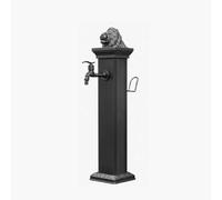 Garden Water Column Outdoor Faucet Square Fountain with Anti-Freeze Aluminum Alloy Ground-Mounted for Farm Ranch & Backyard (Black 72cm/28in)