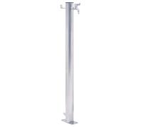 Garden Water Column Patio Free Standing Water Fountain Stainless Steel vidaXL