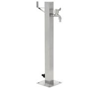 Garden Water Column Silver Stainless Steel 304 5x5x65 cm Outdoor Faucet Column-