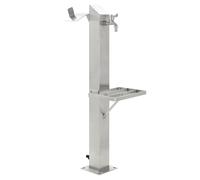 Garden Water Column Silver Stainless Steel Square 95cm Outdoor Tap incl ShelfTop