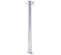 Garden Water Column Stainless Steel 40cm with Hose Hook Stable Base 1/2BSP Mount
