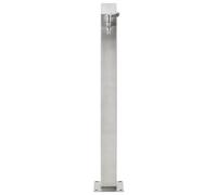 Garden Water Column Stainless Steel Square 95 cm with Tap Connector for Garden Hose Irrigation System for Patio, Lawn Watering, Sprinkler, Sprinkler, Valve, Sprinkler