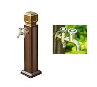 Garden Water Column with Double Faucet Vertical Outdoor Water Column Frost-Resistant Outdoor Faucet Garden Water Station for Easy Access and Durability