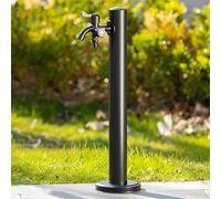 Garden Water Column with Dual Outlet Faucet 304 Stainless Steel FrostResistant GroundMounted Water Tap Patio Faucet Post Hydrant Water Fountain
