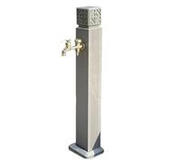 Garden Water Column with Faucet 80cm 31.5in Water Pump Stand Hose Holder for Lawn Irrigation and Washing Grey Outdoor Watering Solution