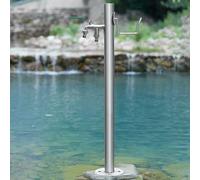 Garden Water Column with Faucet, Freestanding Garden Water Column with Outdoor Hose Stand, Metal Water Fountain Yard Hydrant for Irrigation/Washing (86 * 5Cm/33.9 * 2In)