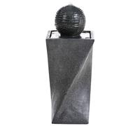Beliani Garden Water Feature LED Acquacheta Graphite Grey, Grey