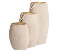 Garden Water Feature LED ARKLE Beige