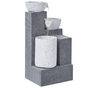 Garden Water Feature LED NAGAMI Grey