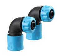 Garden Water Hose Adapter - Water Hose Connection - Two Way Tap Distributor Angle Connector Ninety Degrees Curved for Irrigation Pipe Repair Outdoor