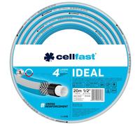 Cellfast Ideal Garden Hose, Durable, Flexible, 4-ply, Durable Cross Braid, UV and Algae Resistant, Reach Technology, 27 bar, -20/+60° Short-Term 3/4 inch, 50 m
