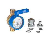 Garden Water Meter Cold Water 2.5 m³ 110 mm 3/4 Inch Connection with Protective Cover, Calibration 2023 Water Meter