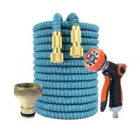 Garden Water Pipe Flexible Hose Multifunctional Adjustable Gun Car Wash Watering Nozzle(100ft)