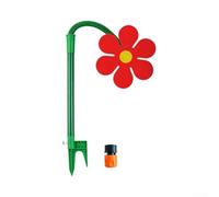 Garden Water Sprinkler 76cm for Pet Play(Red) | Double-nail base stability, no shaking during spin, fits standard faucets, 3/4 inch adapter included