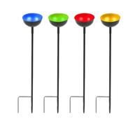 Garden Water Stake, Bee Stakes, 4 Pack Pollinator Waterer | Rust Proof Metal Stake Maker, Watering Decoration, Bath Bowl, Pollin Feeding Tool