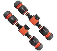 Garden Watering hosepipe/Irrigation Flow Control valves with Matching Hose connectors(Pack of 2 valves + 4 connectors)