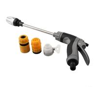 Garden Watering Lance, Turbo Sprayer, Adjustable Nozzle Sprayer Attachment with Connectors and Five Meter Tube for Car Wash Flower Watering Pavement Cleaning Galvanized Rust Resistant Design(B)