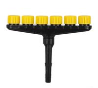 Garden Watering Spray Head With Rotating Flow Control Compatible With Standard Pipes Yellow 5 Head(6)
