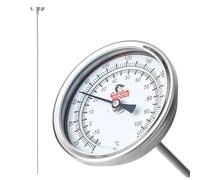 GARDEN WEASEL 98001-A Analog Soil and Composting Dial Thermometer, Long Stem 36 Inch Probe, 0° to 220° Fahrenheit (-18° to 104° Celsius) Range