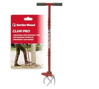 Garden Weasel Claw Pro Garden Tiller and Cultivator Tool - Twist-Action Soil Loosener with Adjustable Carbon Steel Tines, Ergonomic Handle, and Footplate Latest Model 91334-3