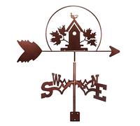 Garden Weather Vane Weathervane Creative Tree house Sculptures Decorative Yard Wind Direction Indicator Outdoor Sheds Iron Yard Roof Barns Easy Use and Install